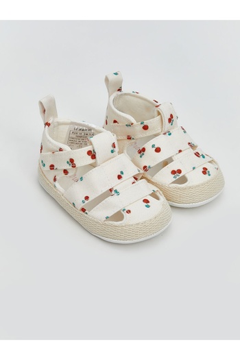 LC Waikiki Lcw Steps Cherry Printed Velcro Baby Girl Sandals