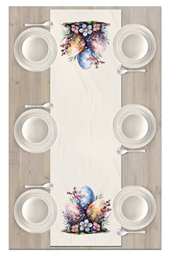 Bertille Home Spring Series 140X40 cm Digital Printed Runner (Spring Easter Easter)