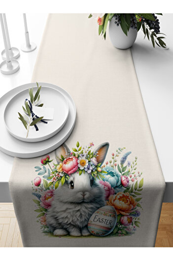 Bertille Home Spring Series 140X40 cm Digital Printed Runner (Spring Easter Easter)