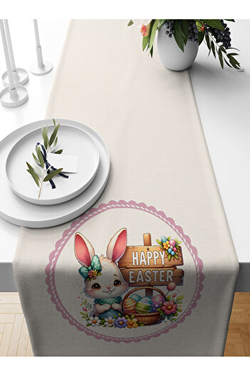 Bertille Home Spring Series 140X40 cm Digital Printed Runner (Spring Easter Easter)