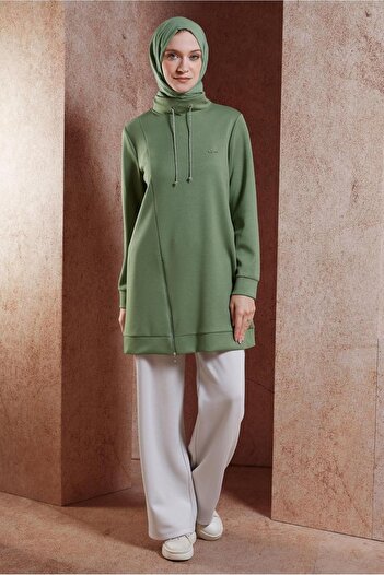 Alvina 45093 Model Zippered Tracksuit Tunic