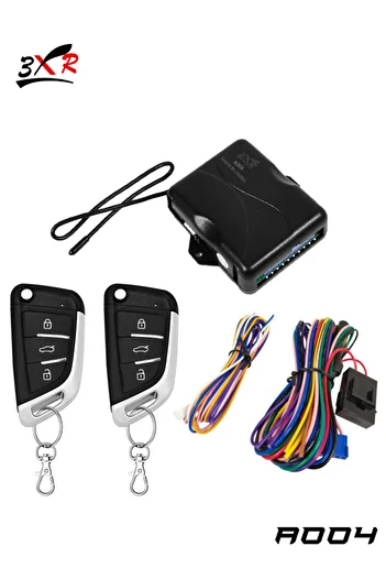 3XR Universal Car Keyless Entry System with 2 Remotes, Central Locking, Trunk Release, Window Closer