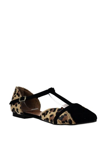 Fox Shoes Leopardí/černé dámské baleríny B 726881802