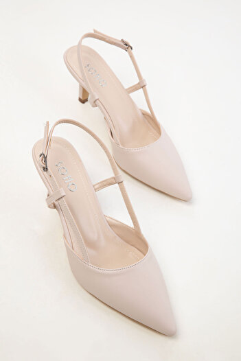 SOHO Beige Women's Classic Heeled Shoes 20428