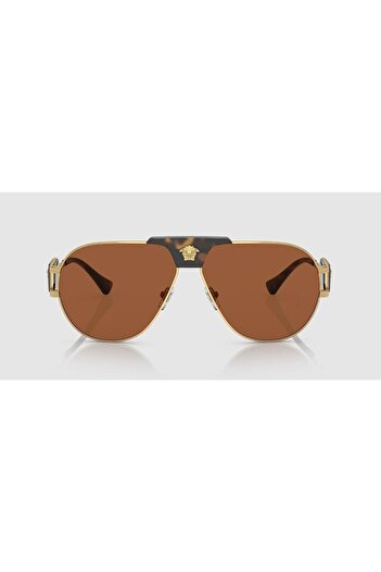 Versace Man Pilot Sunglasses- Ve 2252 - Lense Size:63mm - Gold