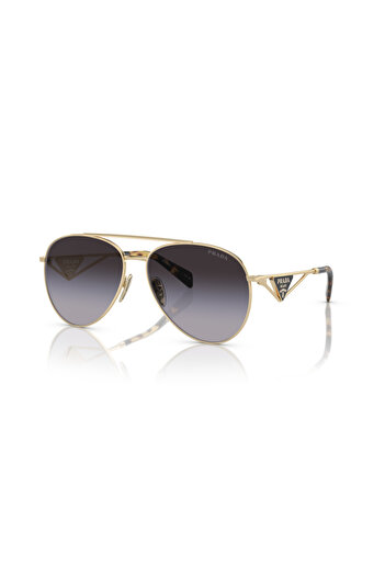 Prada Woman Pilot Sunglasses- Pr 73zs - Lense Size:58mm - Pale Gold