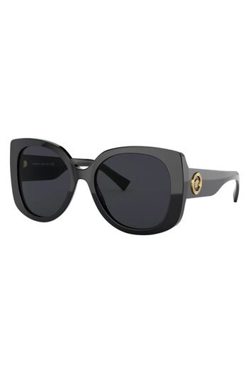 Versace Woman Rectangle Sunglasses- Ve 4387 - Lense Size:56mm - Black