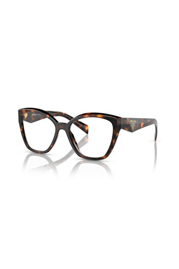 Prada Woman Irregular Eyeglasses- Pr 20zv - Lense Size:52mm - Honey Tortoise