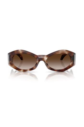 Versace Woman Irregular Sunglasses- Ve 4466u - Lense Size:54mm - Havana