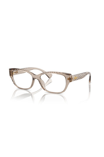 Ralph Lauren Ralph Woman Oval Eyeglasses- Ra 7165u - Lense Size:53mm - Shiny Transparent Beige