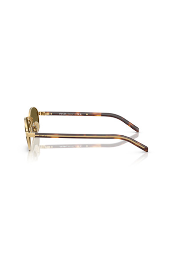 Prada Woman Oval Sunglasses- Pr B53s - Lense Size:49mm - Gold