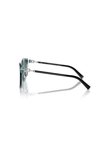 Tiffany Woman Cat Eye Sunglasses- Tf 4223d - Lense Size:54mm - Black On Crystal Blue