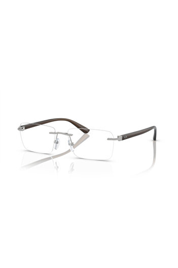 Armani Exchange Man Rectangle Eyeglasses- Ax 1064 - Lense Size:56mm - Matte Silver