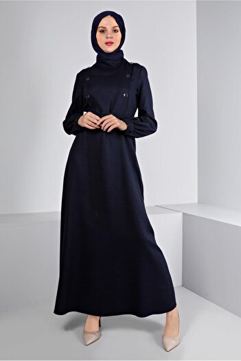 Alvina BUTTON DETAILED BELT DRESS 43439