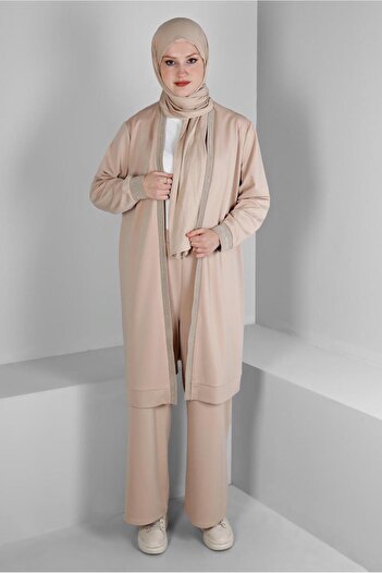 Alvina STRIPES SIM DETAILED DOUBLE PANTS SET 20319