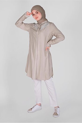 Alvina Lace Buttoned Tunic 41494