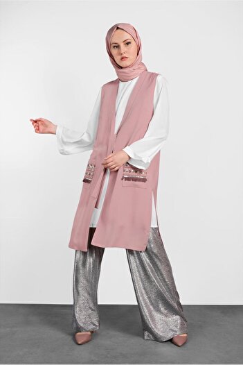 Alvina 4437 Model Embroidered Double Tunic