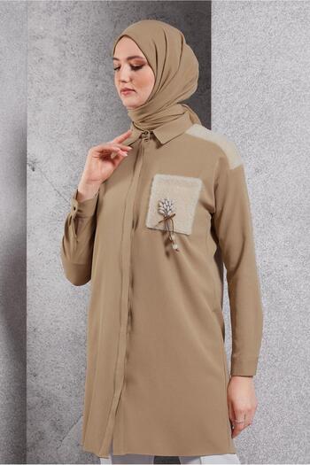 Alvina Teseture Tunic with Brosch Detail 45148