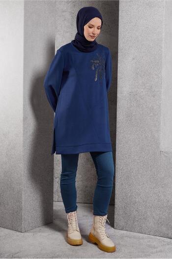 Alvina 45114 Model Patterned Tracksuit Tunic