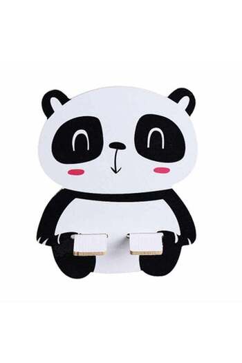 Generic Cute Panda Wooden Mobile Stand