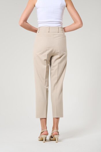 ZYRAH Ecru Color Women's Carrot Pants