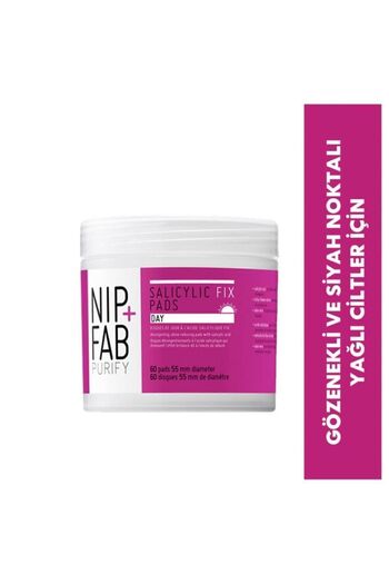 NIP+FAB Teen Skin Yüz Pedi Salisilik Asit Içeren Gözenekli Ve Siyah Noktalı Yağlı Ciltler 80 ml