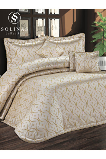 Solinas Collection Hera Cream Mustard Dowry - Double Bedspread