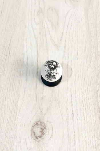 Ucelev Mobilier din metal negru-porțelan adevărat cu model de flori negre/mobilier/dulap/vestiar/ mâner pentru ușă/buton de bucătărie