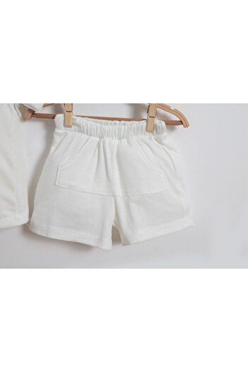 Sincap Baby Girl-Boy's Twill Shorts Set of 2 with Pockets and Embroidery Detail