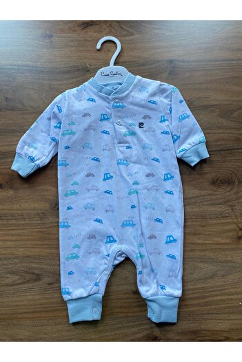 Pierre Cardin Patterned 100% Cotton Snap Closure Footless Baby Jumpsuit