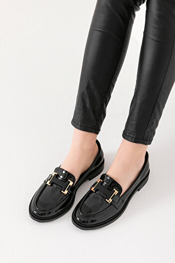 golder Siena Γυναικεία Μαύρα Μοκασίνια Casual Loafer καθημερινά παπούτσια