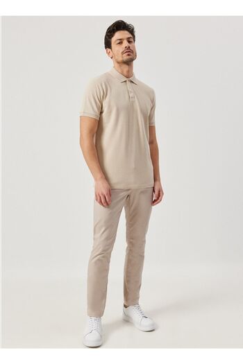 ALTINYILDIZ CLASSICS Polo Neck Dark Yellow Men's T-shirt 4a9000000001