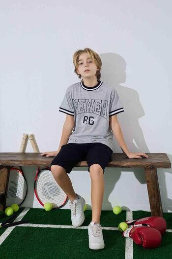 RAPAPA Boy's Summer Combed Cotton Bottom Top Shorts Set 3967-66