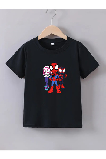 makiteks Βαμβακερό μπλουζάκι για αγόρια και παιδιά 5-14 ετών Spidey and Friends