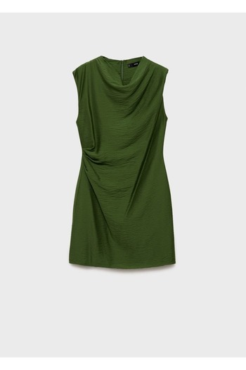 MANGO Woman Drape Dokulu Elbise