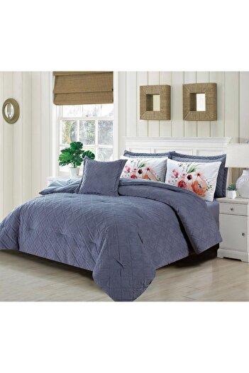 Generic En Zone Winter Single and a Half Bedspread 4 Pieces || Grey