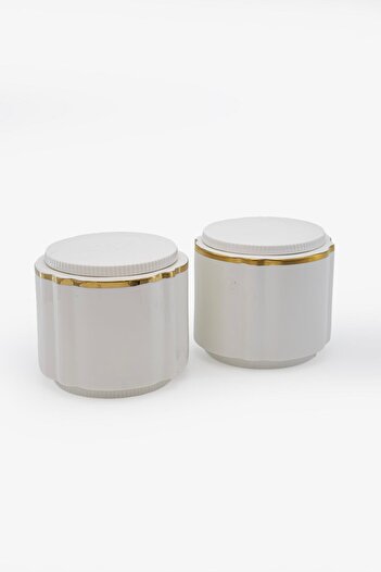Mikasa Moor White Lavender Patterned 2-Piece Jar 14X13 cm