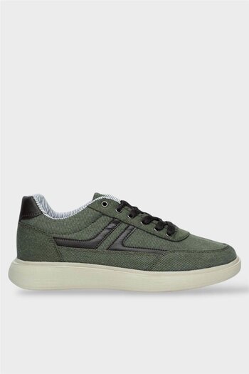 Liger Men's Sneaker Shoes Khaki Casual Linen Gabardine Fabric