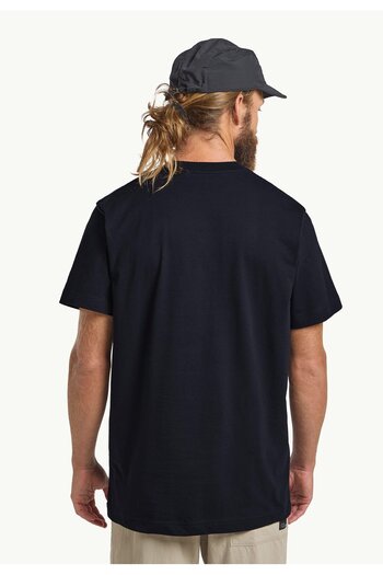 Jack Wolfskin Brand T M Navy Blue Men's Short Sleeve T-shirt