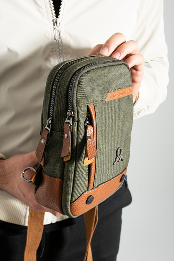 Teal Collection Men's Canvas Bodybag Backpack, Crossbody and Chest Bag
