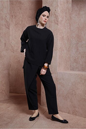 Alvina 44415 Model Linen Textured Pants Set