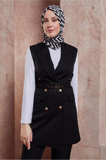 Alvina 44454 Model Vest Pants Set with Belt
