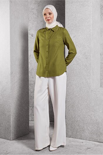 Alvina 45240 Model Shirt Collar Blouse