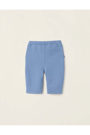 Ziddy Fleece Frilled Trousers for Newborn Girls, Blue