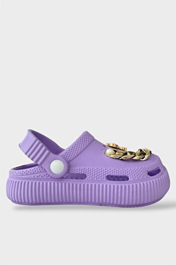 Liger Lilac Children's Stone Cross Slippers for Garden, Beach, Seaside and Pool