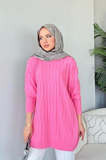 Şulemoda Giyim Baklava Desen Tunik Pembe