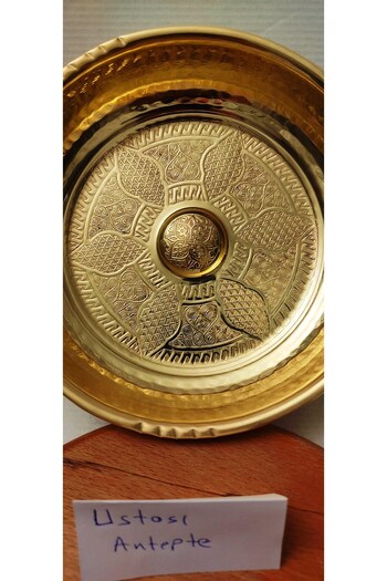 Ustası Antepte Embroidered Copper Bath Stone 20 Cm