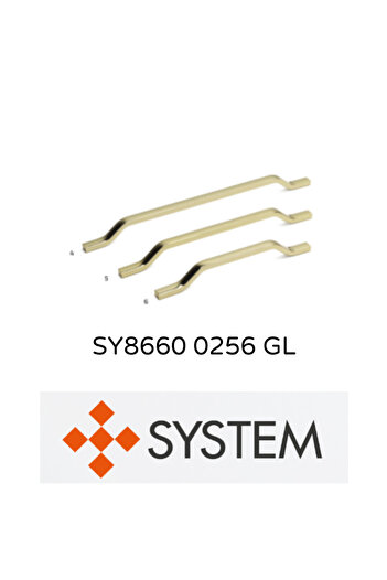 System SY8660 0256 GL 256 Mm Altın Renkli Modern Kulp