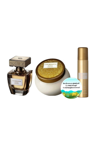 Oriflame SET Giordani Gold Essenza (parfum, crema de corp, deodorant spray) + INSIGNA