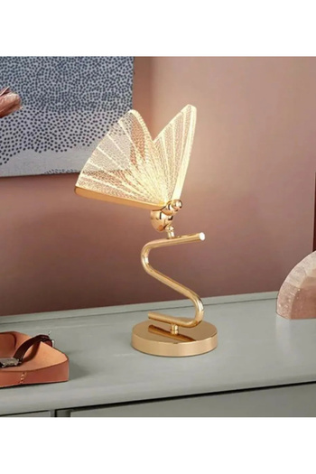 Fico Home Luxury Exclusive Modern Tasarım Abajur Kelebek Masa Lambası ButterFly Gold Sarı